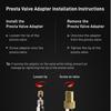 5Pc Presta Valve Adapter Convert Presta to Schrader French/UK to US Inflate Tire Using Standard Pump or Air Compressor Tire Chucks 1