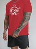 Mens Crew Neck T Shirt Laughing Buddha Playing Guitar Line Art Graphic Short Sleeve Casual Cotton Music Lover Streetwear Tees