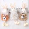 Smile Rrabbit Pendant With Cloth For Easter Thematic Party Home Shopwindow Hanging Ornament Decoration Supplies