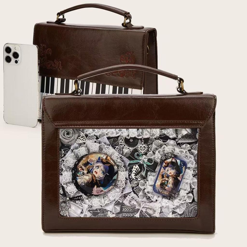 Textured Personalized Piano Women's Bag New Fashion Contrasting Color Shoulder Bag Messenger Bag Small Square Bag