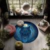 Moonlight Animals  Round Area Rug,Carpet Rug for Living Room Bedroom Sofa Playroom Decor,Non-slip Floor Mat