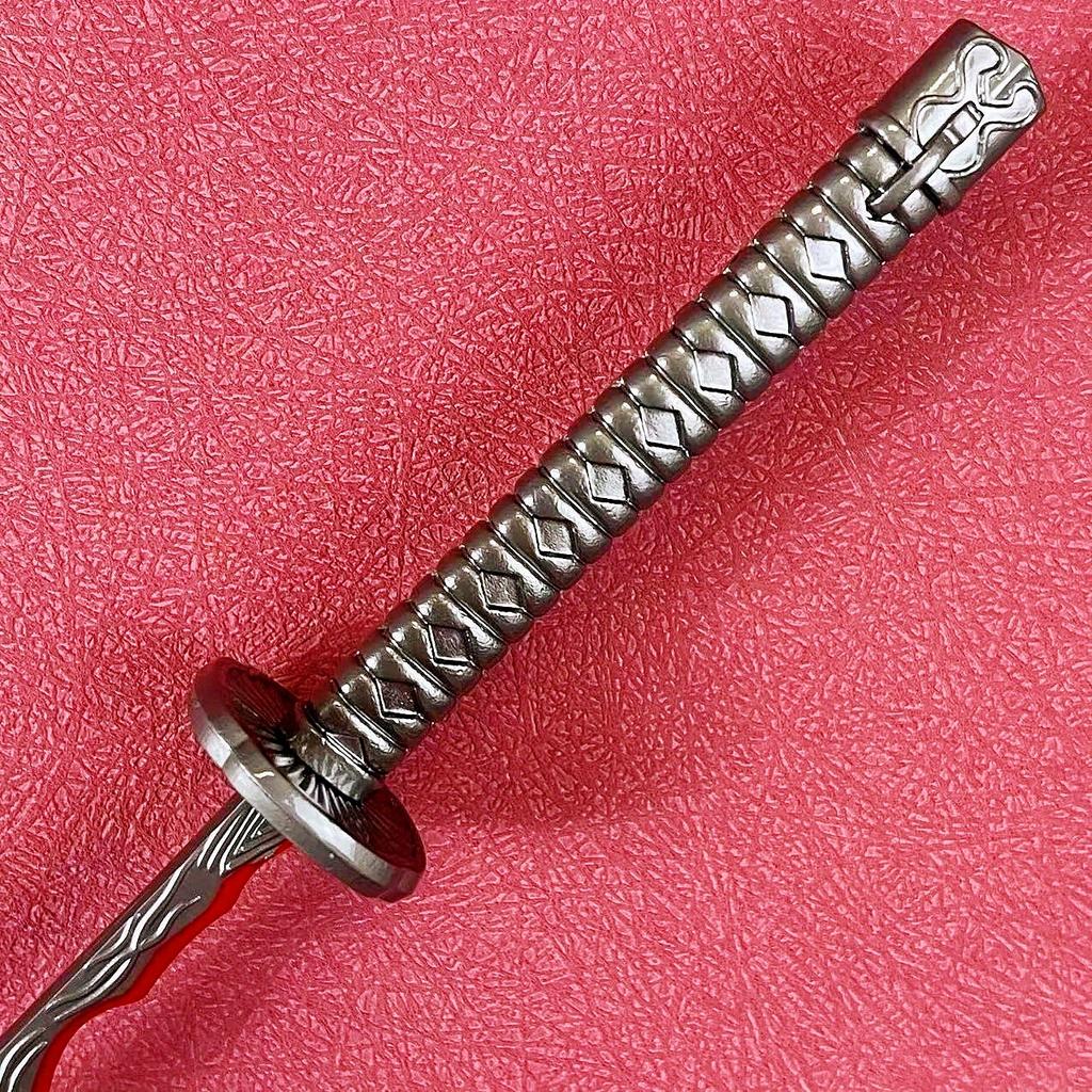 10inch Anime Elden Katana Metal Blood Sword Anime Cosplay Prop Ninja Knife Real Dimension Japanese Katana Original Samurai Sabre Toy