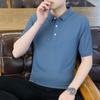Ice Silk Short Sleeve Men'S T-Shirt Polo Shirt New Casual Shirt Men'S Group Lapel T-Shirt Workwear