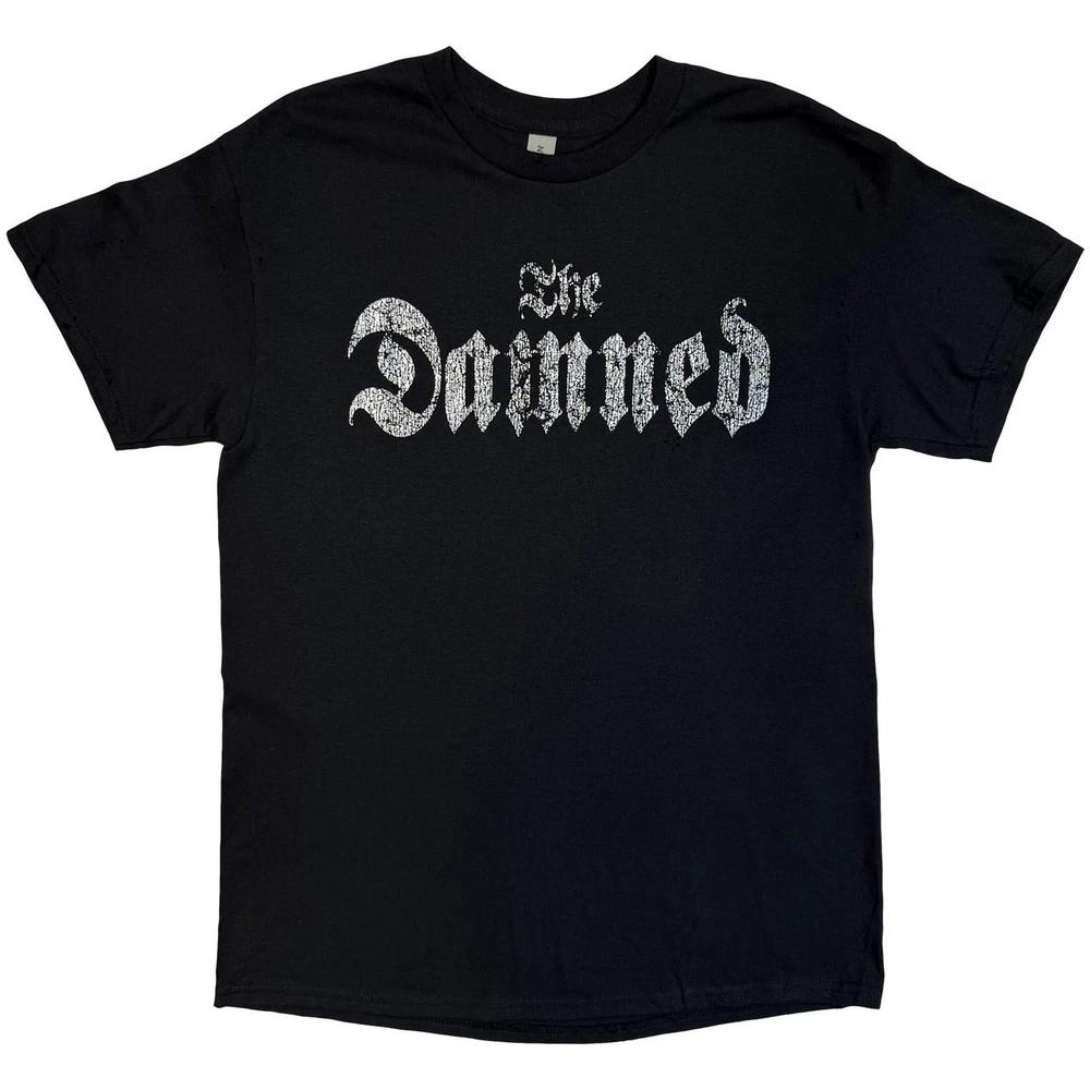 The Damned Distressed Logo Eu Tour Summer 24 Licensed TShirt Unisexs L