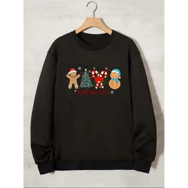 Men's Hip-Hop Cartoon Print Crew Neck Sweatshirt, Soft Comfortable For Home Outings And Parties.