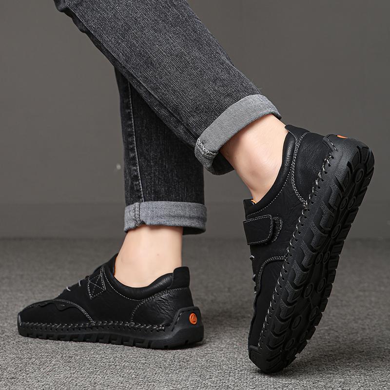 Men Leather Sports Sneakers Man Travel Casual Shoes Leisure Walking Shoes Male Plus Size Comfortable Men Shoes