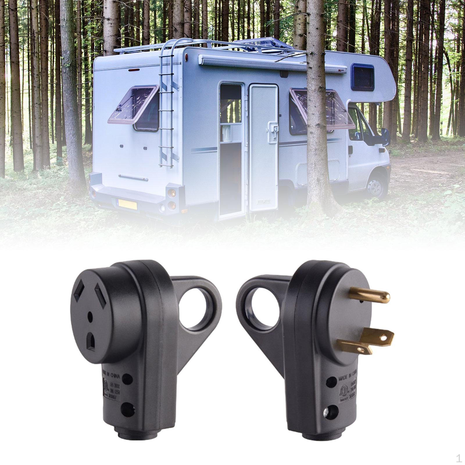 

Комплект розеток для автофургона 30 А 125 В, электрический адаптер, легко устанавливается с помощью ручек чёрный