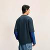 CROQUIS Men's H-Type Loose Fit Round Neck Long-Sleeve T-Shirt
