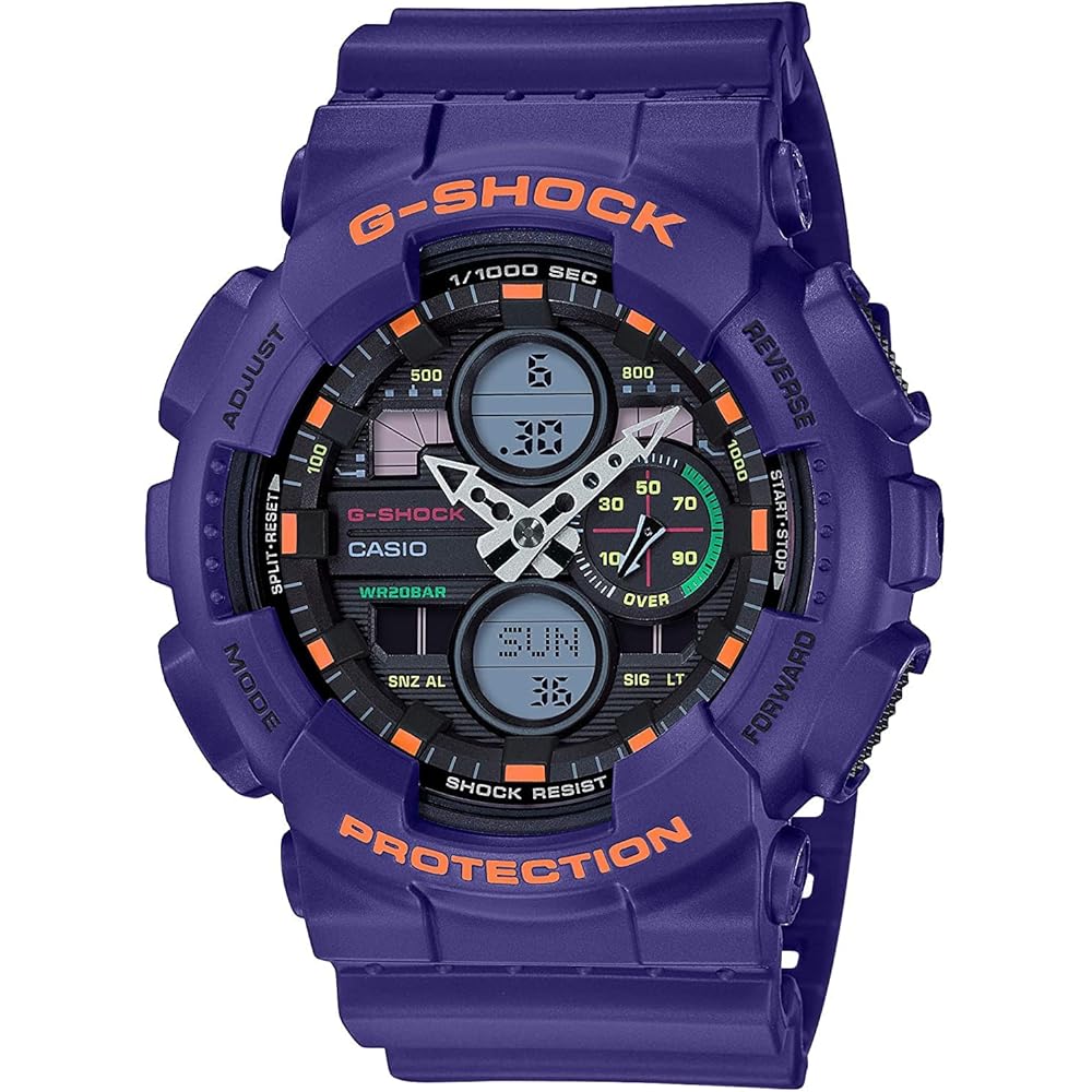 CASIO G-SHOCK Casio G-Shock GA-140-6A Часы для мужчин, детей, детей, мальчиков, аналоговые и цифровые Водонепро...