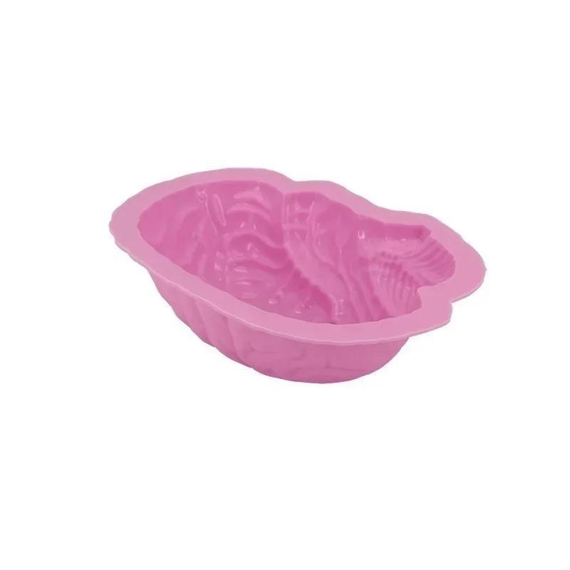 Silikon Pudding Dessertform Kuchen Kreative Streichform Menschliches Gehirn Form Küche Leicht Abzulösen Backblech Backwerkzeug