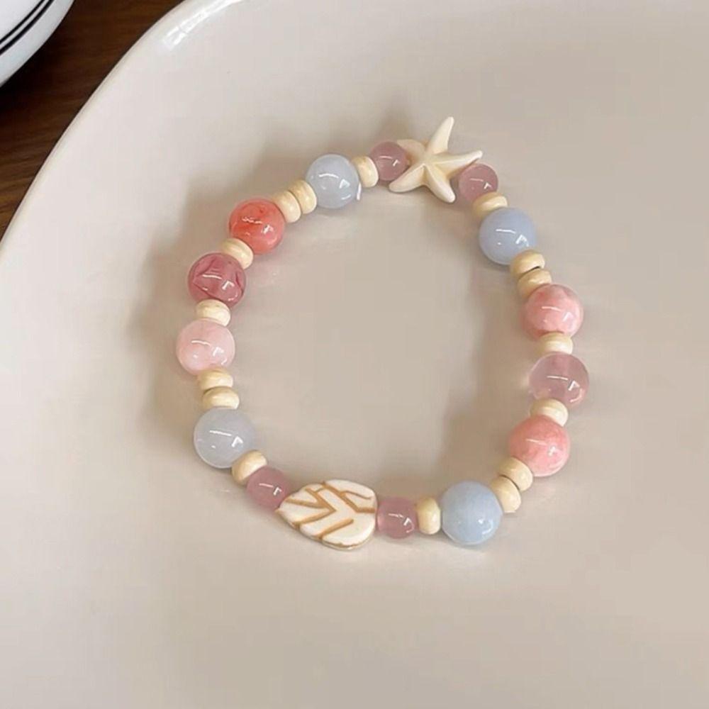 Cartoon Resin Frog Bracelet Korean Style Cute Bead Bracelet Retro Ceramic Fish Bracelet  Gift