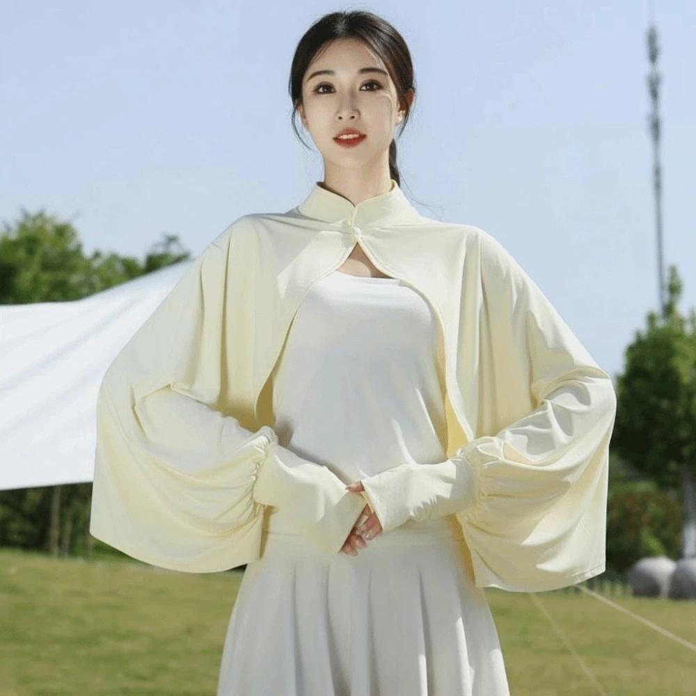 Solid Color Ice Silk Cape Sunshade Cloak Sun Protection Clothing Summer Sunscreen Shawl  Running