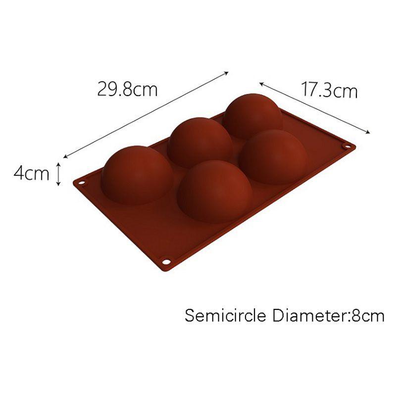 561524holes 3d Half Ball Semicircle Silicone Chocolate Mold Cake Mold Baking