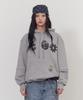 Camo Applique Hoodie Melange Grey