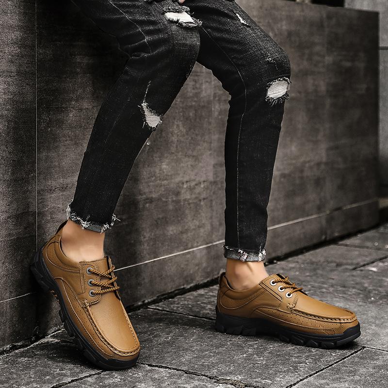 Genuine Leather Shoes Men Luxury Brand Tooling Man Formal Dress Male Footwear Comfortable Work Outdoor Shoes Business Oxfords