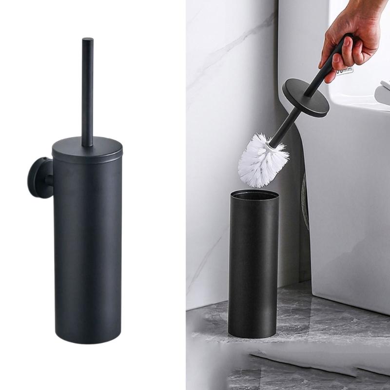 Wall Mounted Toilet Bowl Brush Soft Bristles Toilet Cleaning Brush With Holder Deeply Cleaning Toilet Brush Easily Use