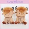 Highland Cow Plush Toy With Scarf Soft Plush For Kids And Collectors