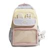 Schoolbag Cream Light Pink Ins Wind High Value School Bag Female Sweet Junior High School Pain Backpack Lightweight Large Capacity Backpack