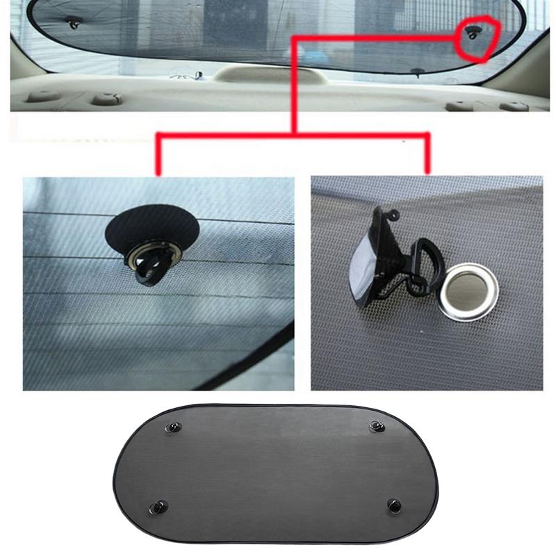 Back Window Shade Car Shades For Back Window Black Mesh Visor Cover Heat Blocking UV Blocker For Glass Driver Child Automotive