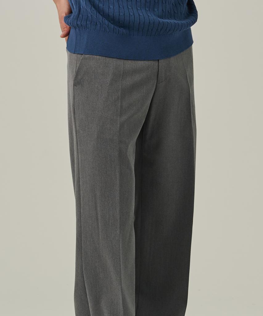 ANALOG MOOD Semi-Wide Slacks (Charcoal)
