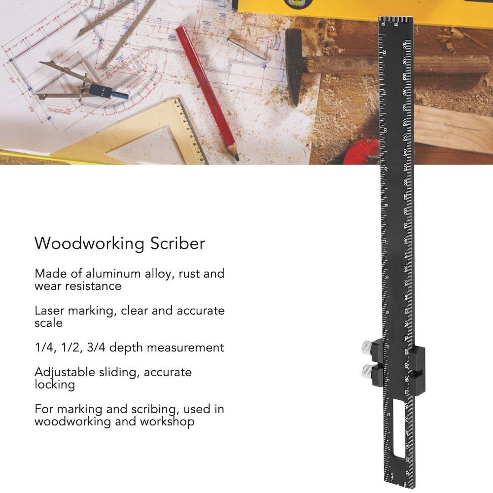 Angle Measuring T Square Ruler Aluminum Alloy Adjustable Slide Ruler For Engineer Carpenter