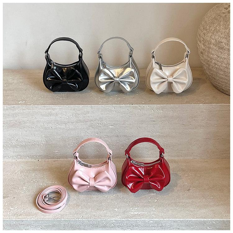 Portable Butterfly Bow Mini Purse For Girls With Waterresistant Pu Material For Daily Use