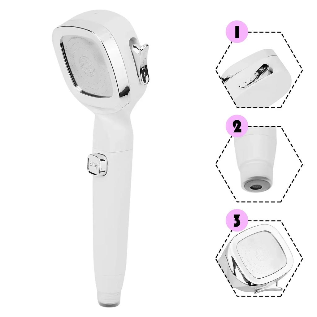 Shower Head with 4 Spray Modes Powerful Spray Rainfall Mixed and Pulse Equipped with Built In Filter and Removable Nozzle