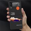 Heart Luxury Case For Samsung Galaxy Z Flip 3 4 5G Funda ZFlip 3 Black PC Hard Back Phone Capas