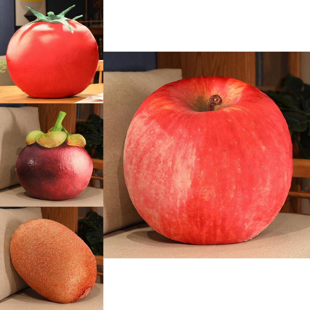 Cartoon Fruit Plush Cushion Pillow For Sofa Office Nap Soft Floral Design Gift For Kids