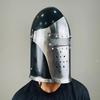 Barbuta Visir Hjelm Middelalder Ridder 18g Mild Stål Hjelm Cosplay Halloween Kostyme Barbuta Krigerhjelm Beste Gave
