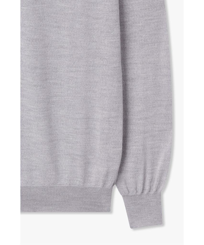 MAN ON THE BOON [Morgano] Turtleneck Wool Knit Pullover_Gray 4715313918