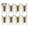 Elastic Fishing Lures 8Pcs 6cm/2.8g Bionic Insect Soft Bait, Slow Sinking Floating Artificial Lure, Bass Lure Swim Bait for Freshwater Saltwater Trout