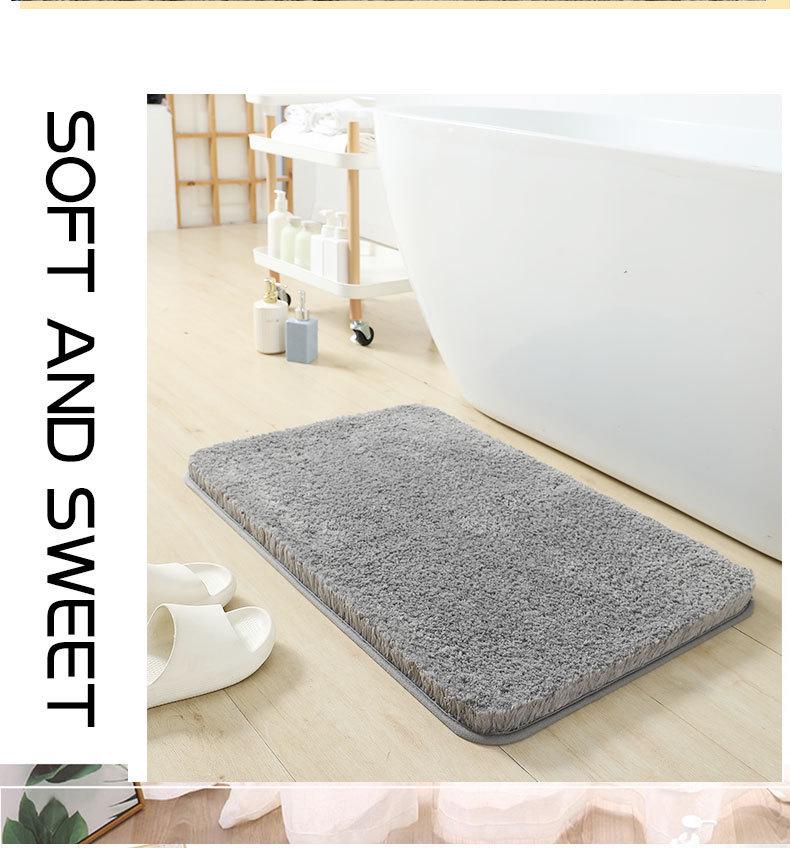 Dicke Plüsch Anti-Rutsch Badezimmermatte - Wasserabsorbierend, Anti-Rutsch, Katzenfreundlicher Teppich für Eingang, Toilette, Couchtisch oder Erker