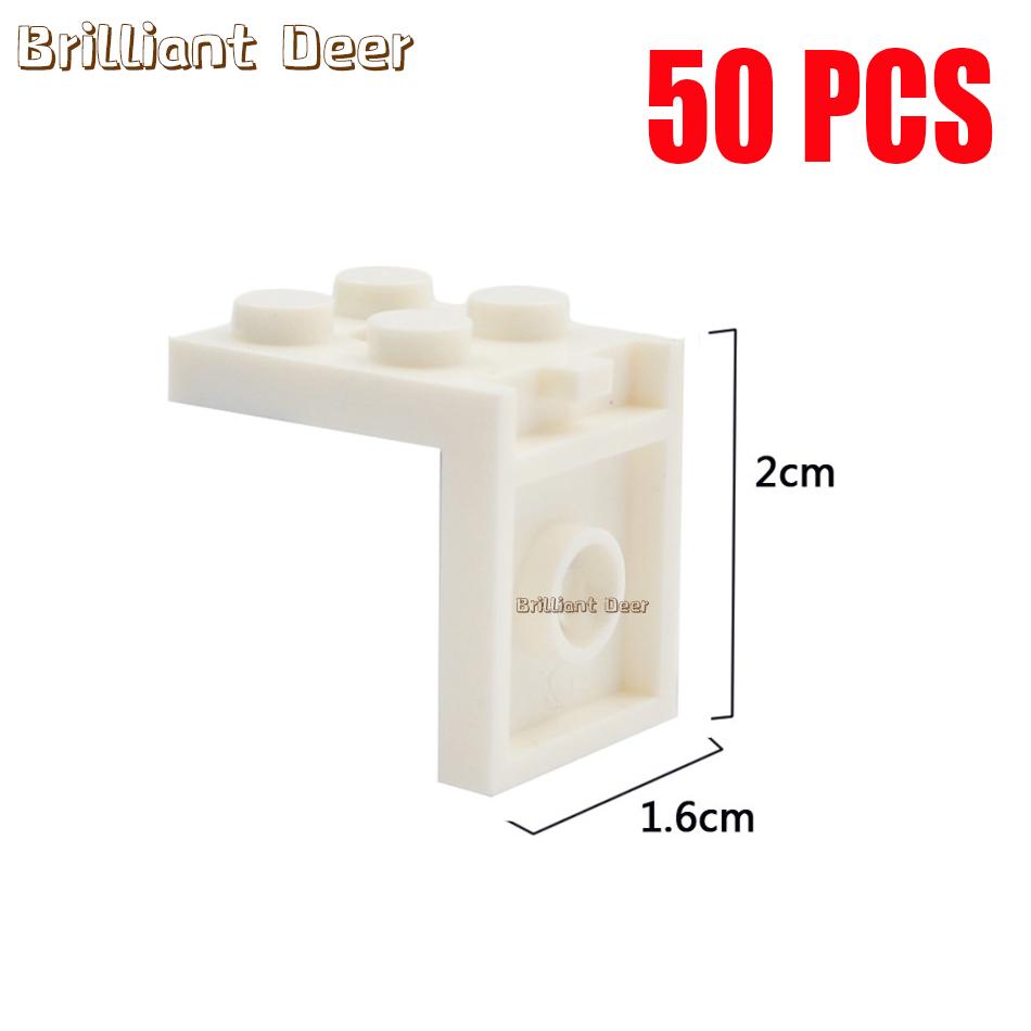 50PCS 2X2 Dots Figures Stand Base Plate Holder Wall Display DIY MOC Showcase Bracket Building Blocks Parts Number 3956 Kids Toys