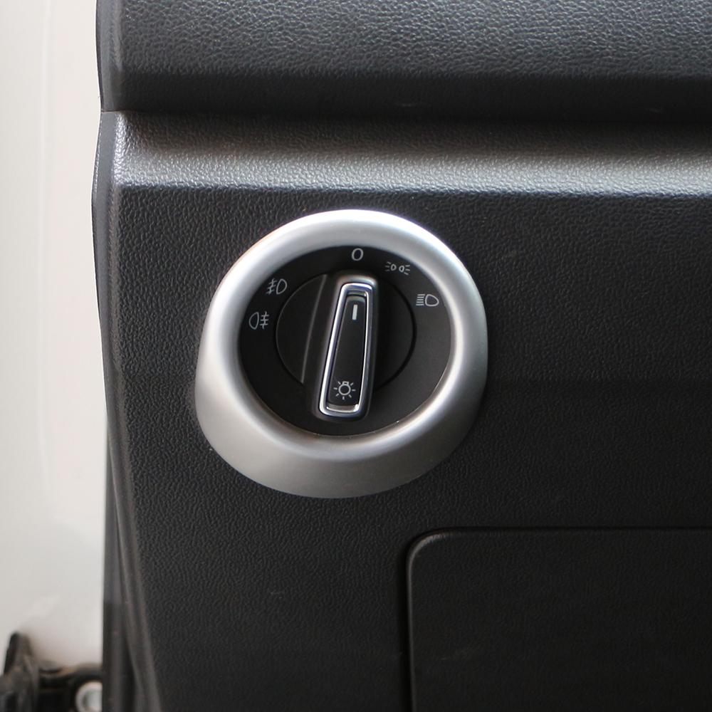 Car Head Light Headlight Adjustment Switch Cover Trim Sticker for Volkswagen VW T-ROC TROC 2017-2021 Decoration Interior ACC