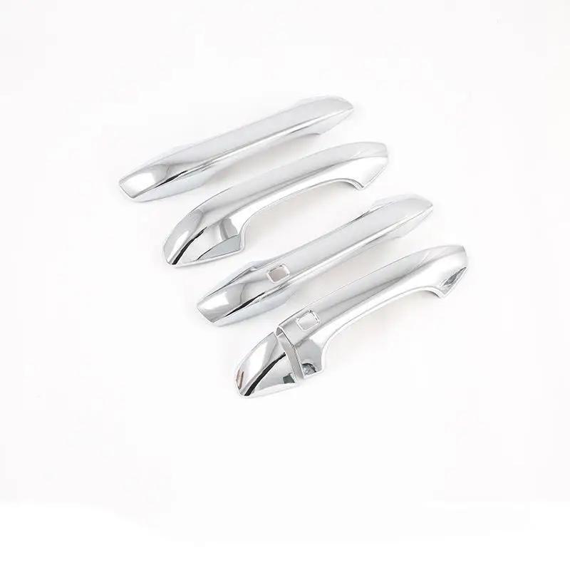 For Kia K5 Optima 2025 2025 2025 LHD Car Carbon Fiber Style Silver Exterior Door Handle Moulding Cover Trim Smart Keyhole Decor
