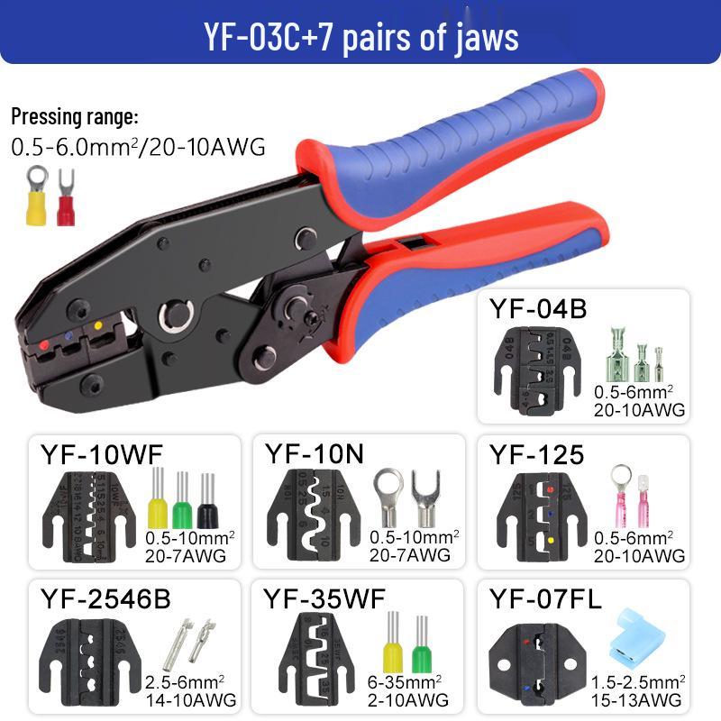 YF Series Cold Press Terminal Crimping Pliers for Copper Lug and Plug Terminal