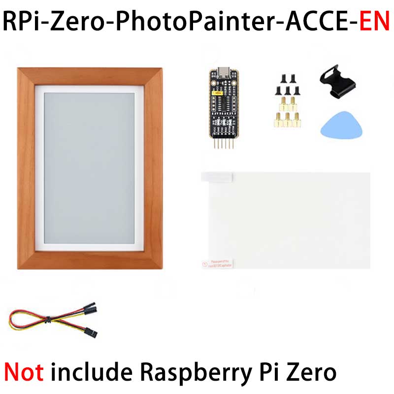 Raspberry Pi Zero Pi0 2W Digital Photo Frame 7.3 inch E6 Full Color E Paper Ink Calendar Art Poster RPi Zero-PhotoPainter