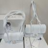 Classic French Lambskin Caviar Bead Quilted Chain Crossbody Bag