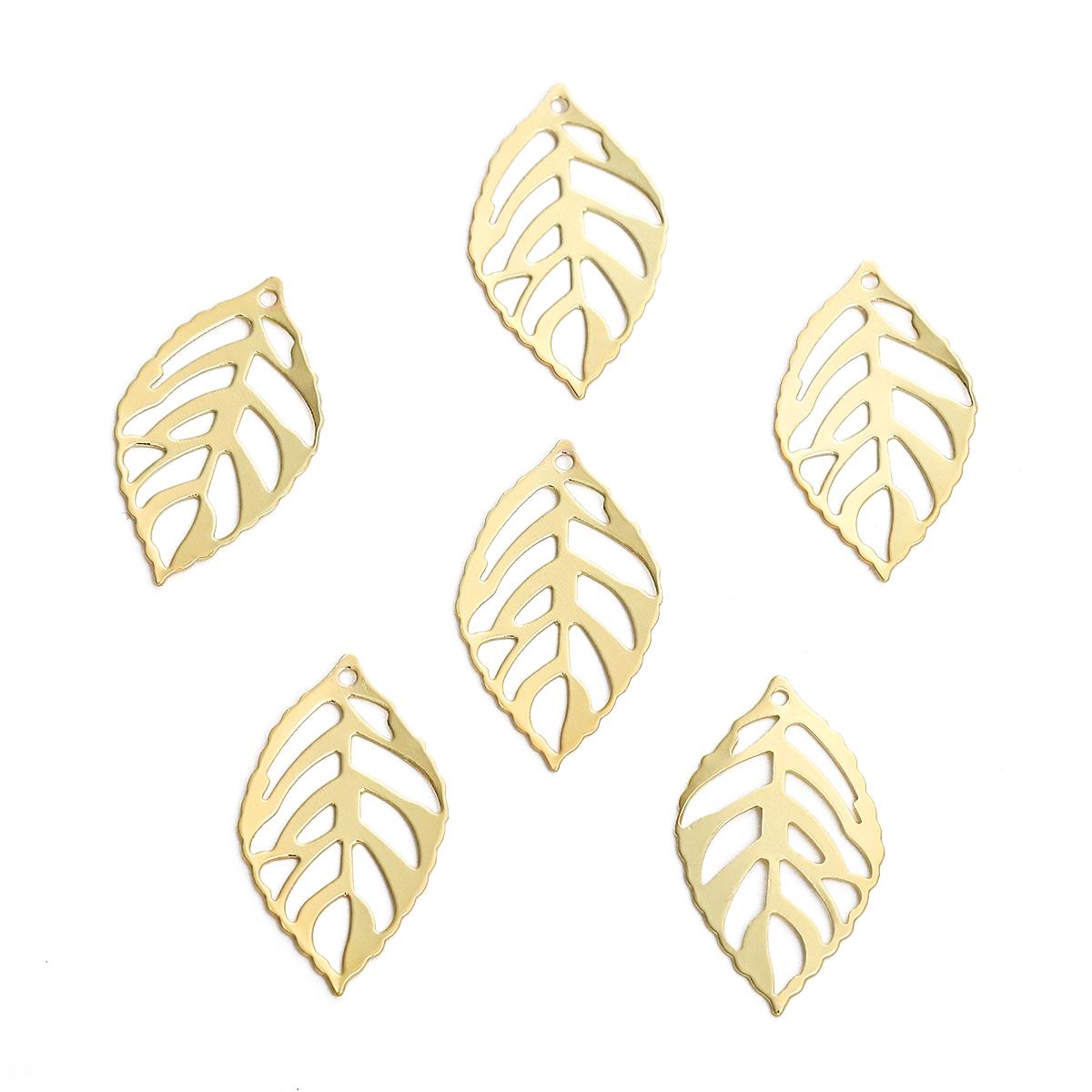 

Медный узорчатый изогнутый кулон в виде листа для изготовления ювелирных изделий своими руками, аксессуары для рукоделия 14x24mm
