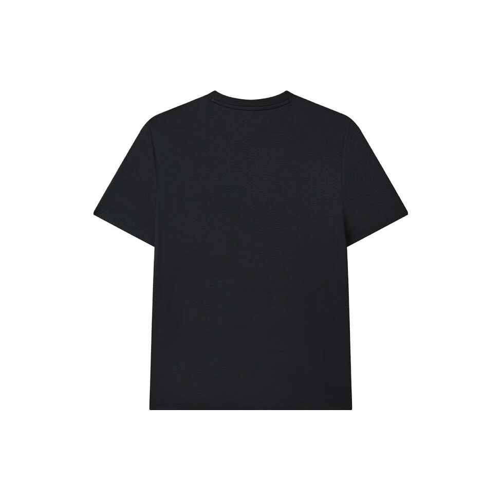 Fila Logo Letter Print Crew Neck Pullover Short Sleeve T-Shirt Men Tops Black F51M338104A-BK