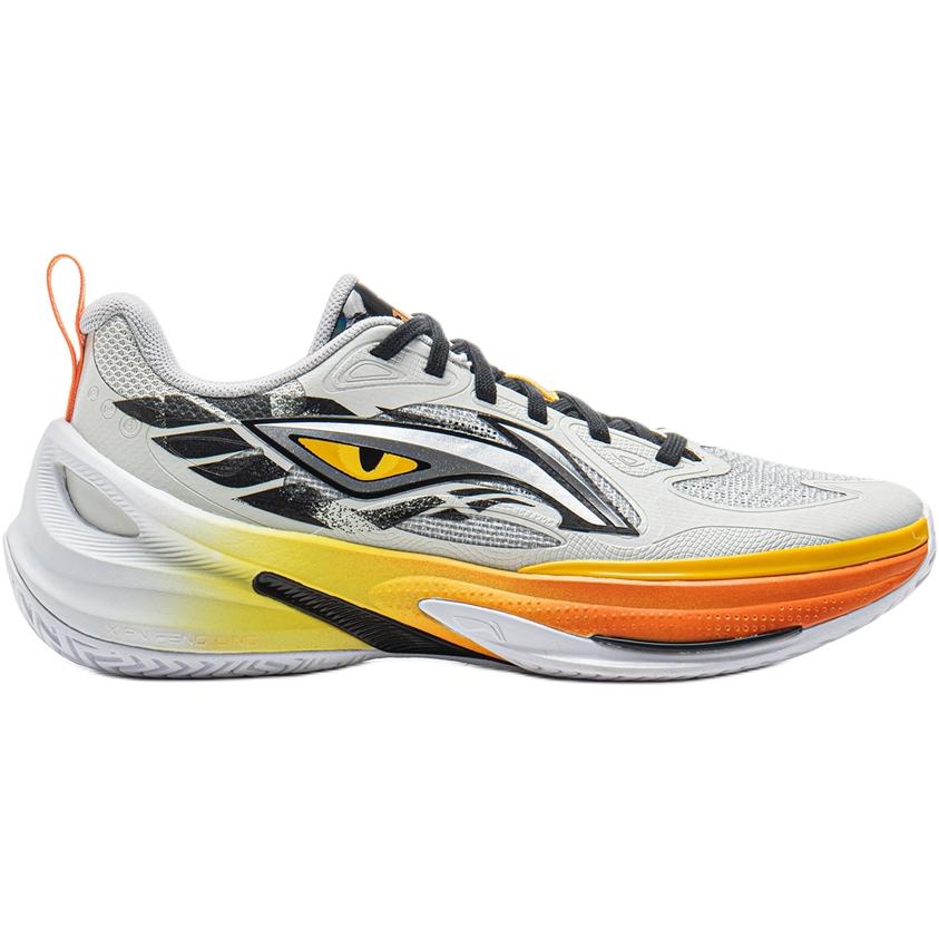 Li Ning Kids Basketball Comfortable Versatile Non-Slip Rebound Support Low-Top Basketball Shoes Kids sneaker Light-Gray Black YKBV056-9