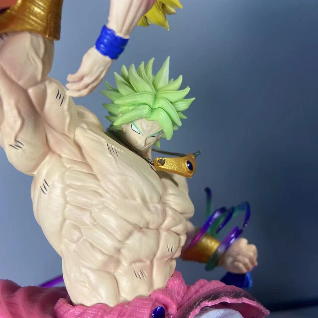 Anime Dragon Ball Z Super Saiyan Broli Broly VS Vegetto Battle Ver. GK PVC Action Figure Statue Collection Model Kids Toys Doll