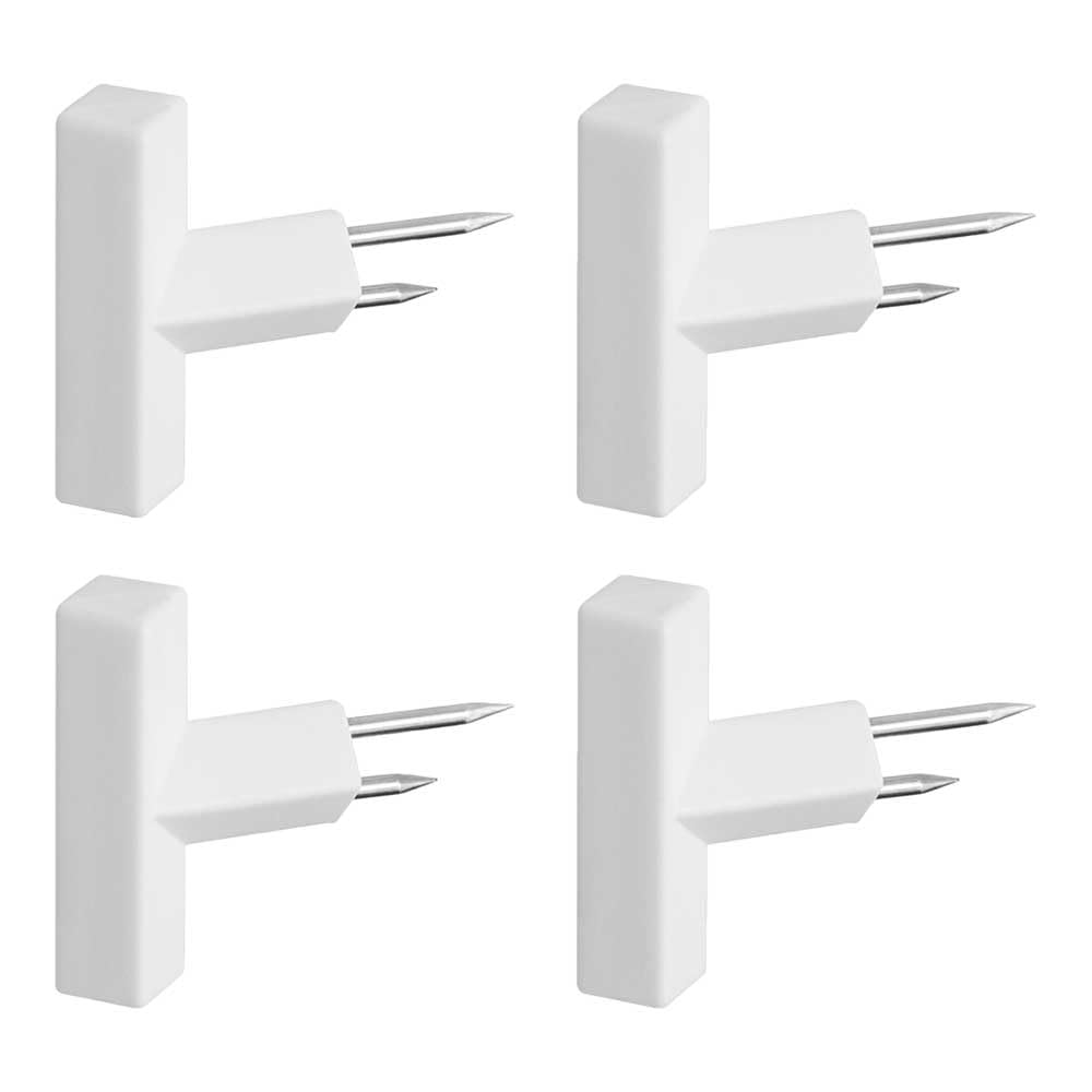

Yamazaki Tower Wall Thumb Set of x x 1kg Weight 1923 Hooks, 2-Pin Tacks, 4, White, W0.6 D2.4 H1.9cm (including pins), Capacity, белый