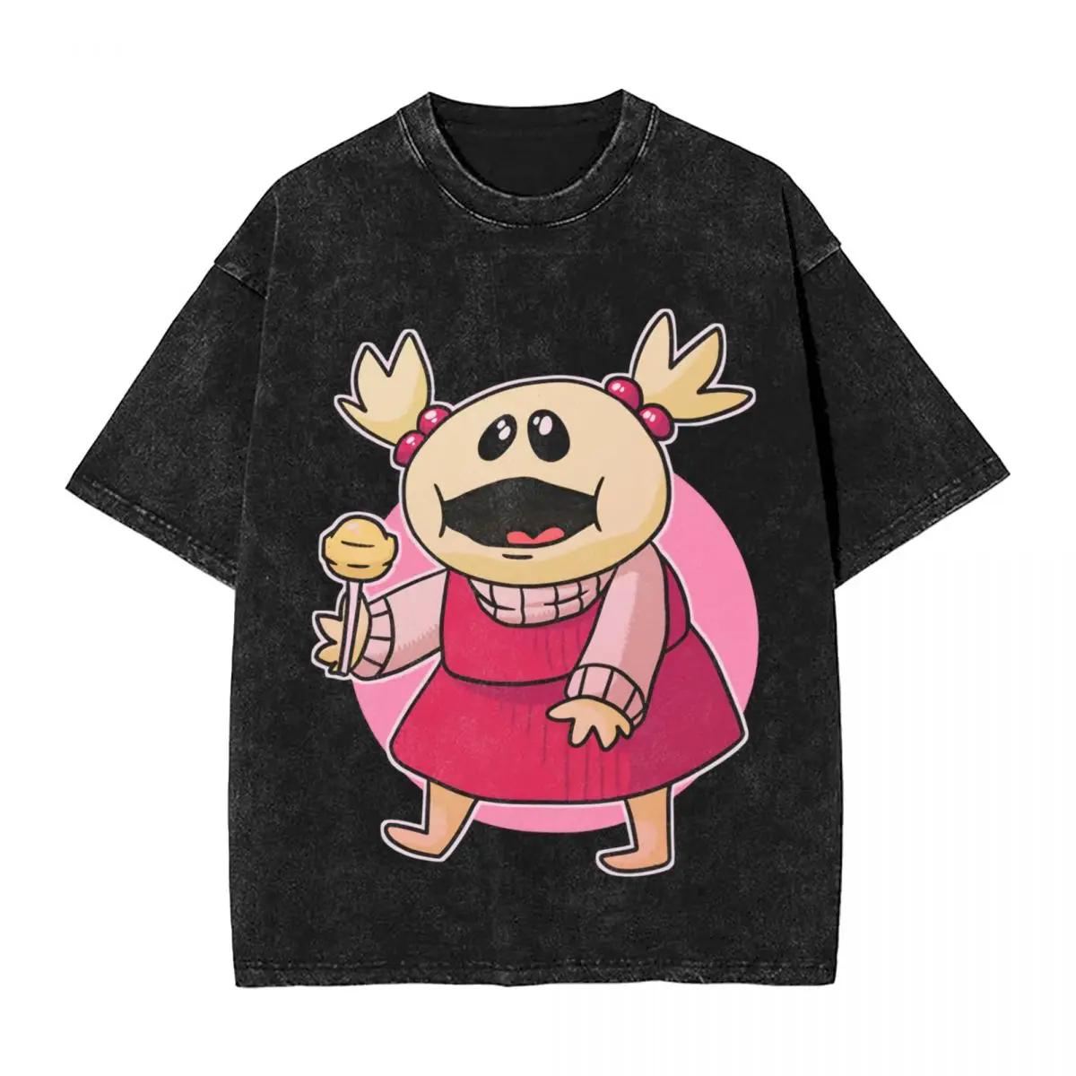 Couple T-Shirt Best Nanalan Art Washed T-Shirts Popular Summer Tee Shirt Streetwear Loose Casual Clothes New Arrival S