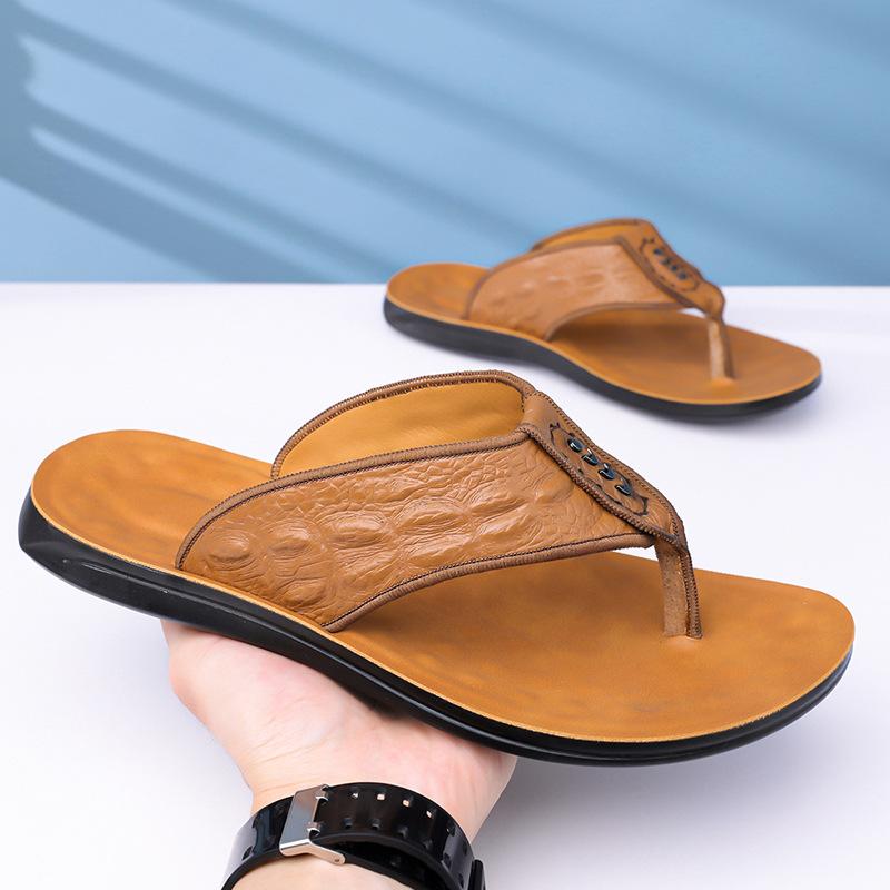 Casual flip-flops men's 2025 summer soft-soled non-slip sandals men's sandals beach shoes slippers men's tide