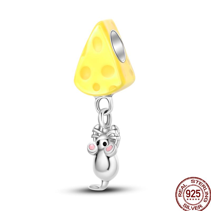 Kupferfeder Niedliches Haustier Tier Blume Perlen Anhänger Spacer Perlen Geeignet Passform Pan Original Armband Schmuck Geschenk