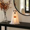 Spooky Seasonal Atmosphere Halloween Ghost Decoration, Light-Up White with Pumpkin, Indoor Porch Terrace Party Supplies Cute Standing Tabletop