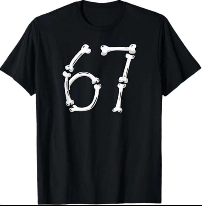 Halloween Number 6 7 Bones Skeleton Costume T-Shirt S