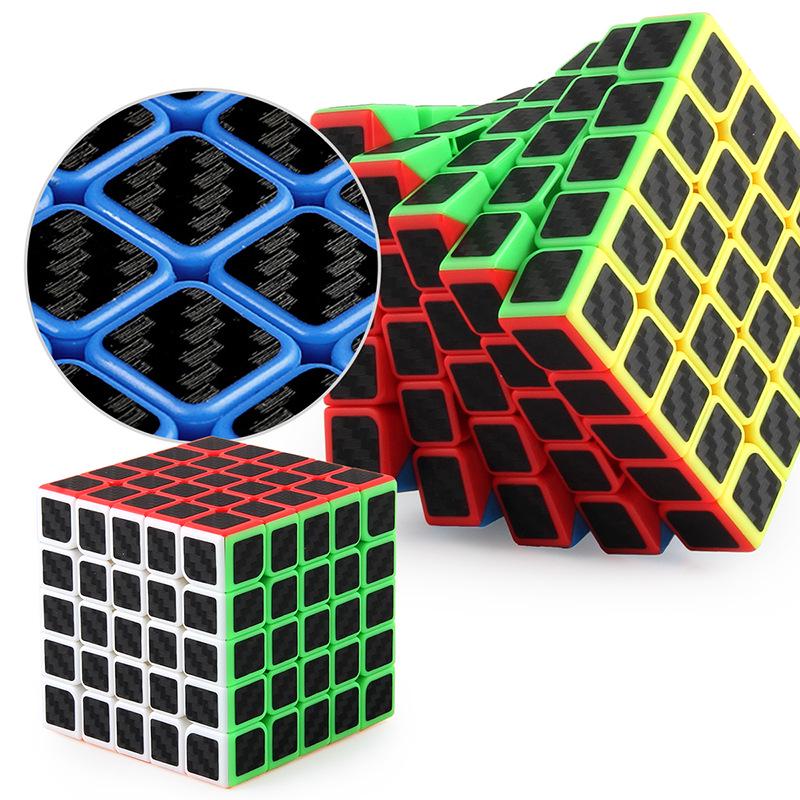 Set Cuburi Rubik din Fibră de Carbon Magic Dragon - 2x2, 3x3, 4x4, 5x5 Cuburi Puzzle Mate
